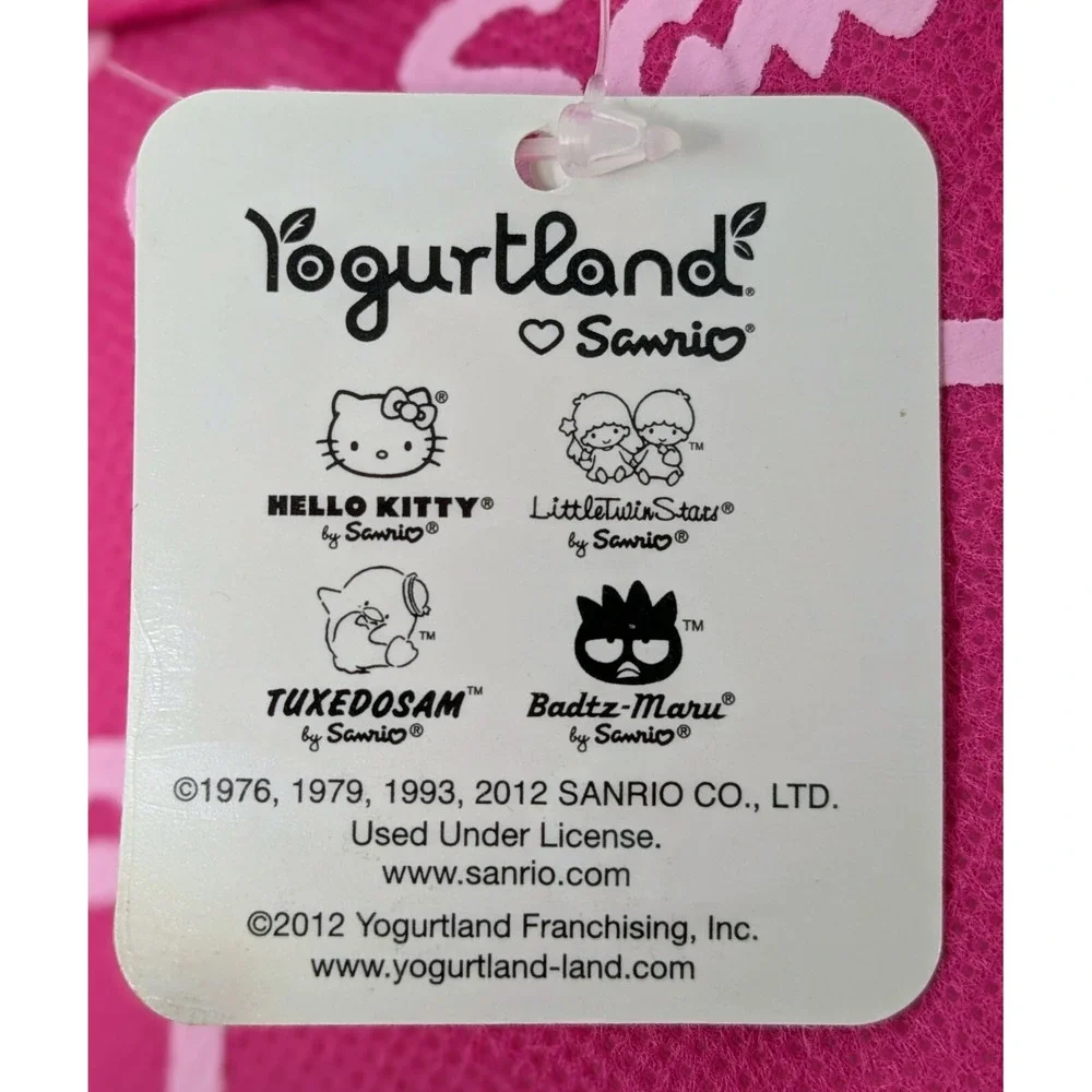 2012 Hello Kitty YOGURTLAND X SANRIO Pink Reusable Shopping Tote Bag - New